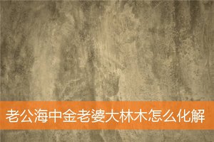 老公海中金老婆大林木怎麼化解